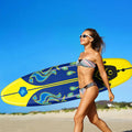 6 Feet Surfboard with 3 Detachable Fins-Yellow - Yellow - Surfing