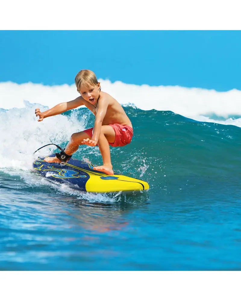6 Feet Surfboard with 3 Detachable Fins-Yellow - Yellow - Surfing