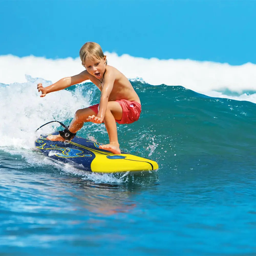 6 Feet Surfboard with 3 Detachable Fins-Yellow - Yellow - Surfing