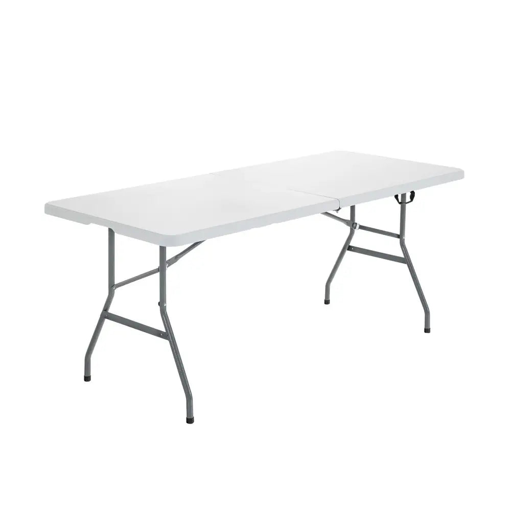 6’ Folding Portable Plastic Outdoor Camp Table - White - Camping Furniture
