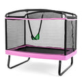 6 FT Kids Trampoline with Swing and Safety Enclosure Net for Boys Girls Age 3+-Pink - Pink - Trampoline Accessories
