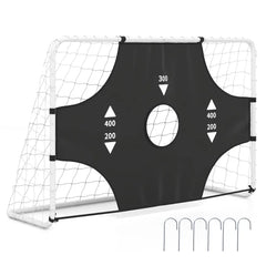 6 ft x 4 ft Soccer Goal Set for Backyard 2-in-1 Football Net with Removable Target Cloth - Sport Equipments