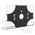 6 ft x 4 ft Soccer Goal Set for Backyard 2-in-1 Football Net with Removable Target Cloth - Sport Equipments
