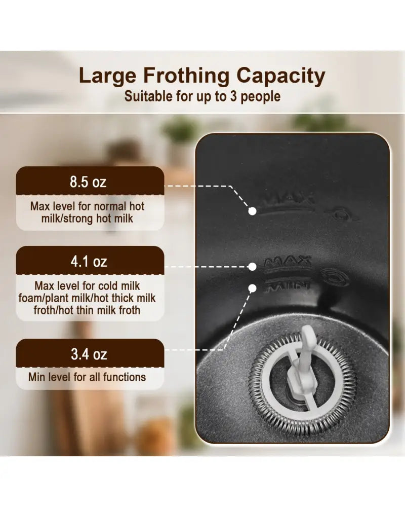 6-in-1 Electric Milk Steamer with Stainless Steel Interior-White - White - Small Appliances