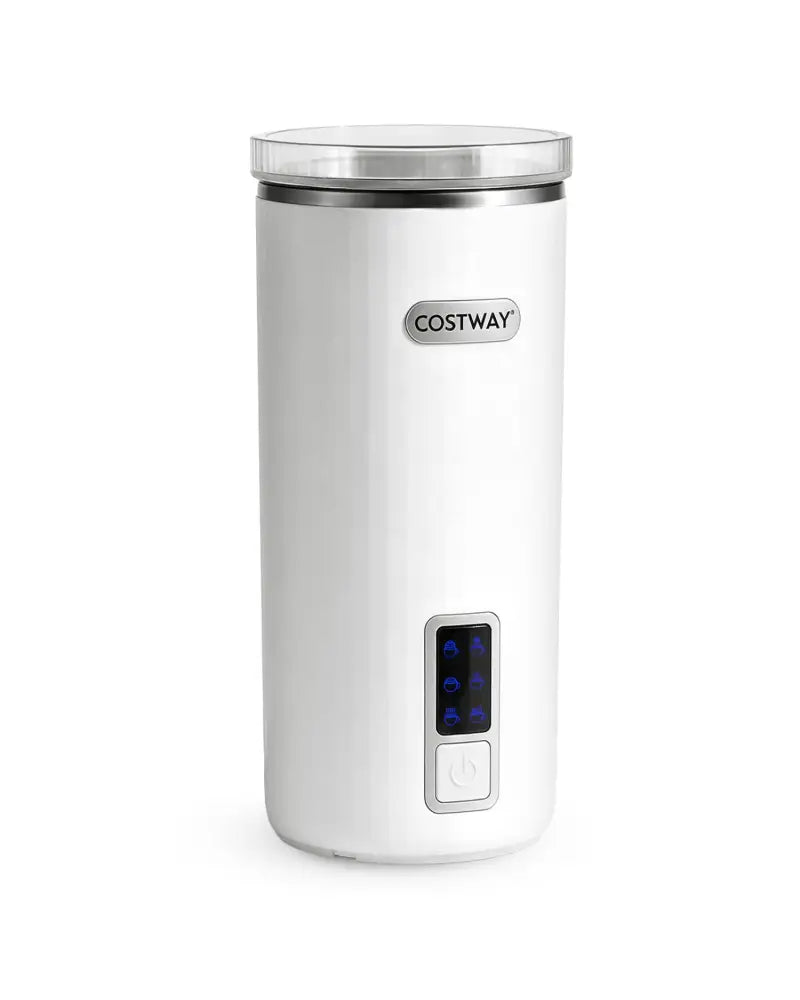 6-in-1 Electric Milk Steamer with Stainless Steel Interior-White - White - Small Appliances
