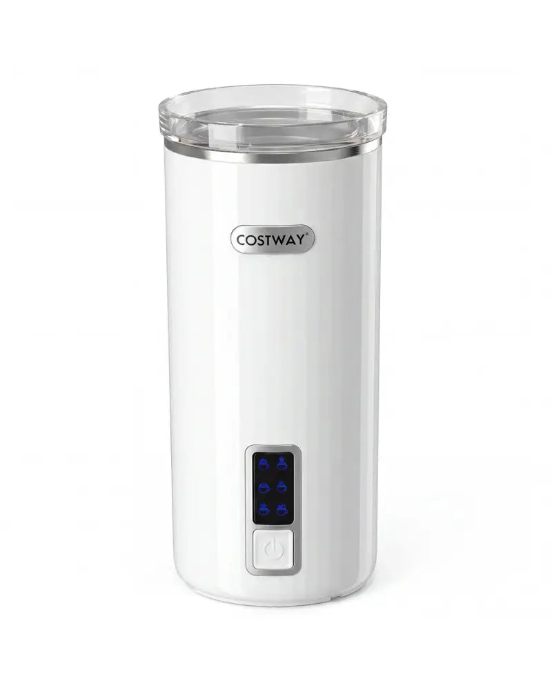 6-in-1 Electric Milk Steamer with Stainless Steel Interior-White - White - Small Appliances