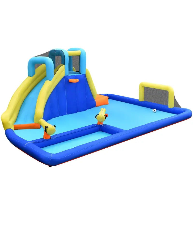 6-in-1 Inflatable Water Slide Jumping House without Blower - Inflatable Water Slides
