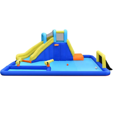 6-in-1 Inflatable Water Slide Jumping House without Blower - Inflatable Water Slides