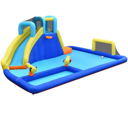 6-in-1 Inflatable Water Slide Jumping House without Blower - Inflatable Water Slides