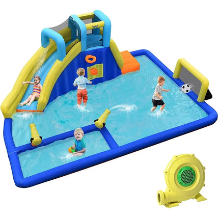 6-in-1 Inflatable Water Slides with Blower for Kids - Inflatable Water Slides