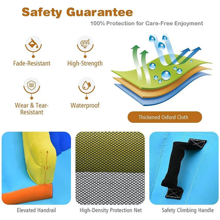 6-in-1 Inflatable Water Slides with Blower for Kids - Inflatable Water Slides
