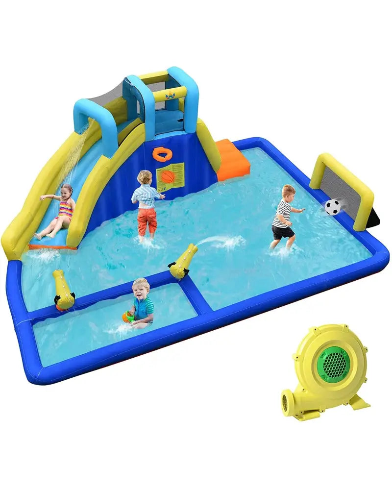 6-in-1 Inflatable Water Slides with Blower for Kids - Inflatable Water Slides