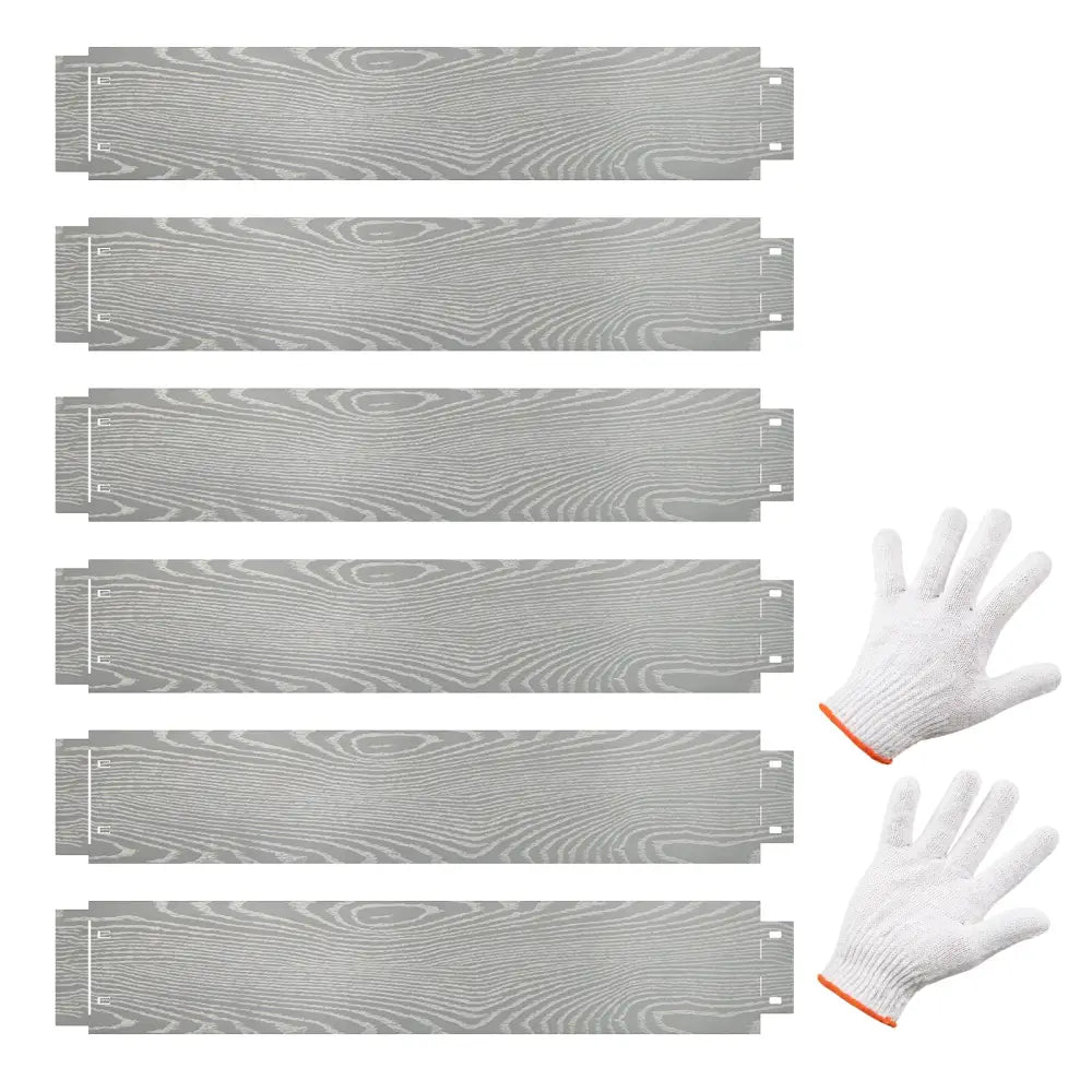 6-Pack 20 FT Galvanized Metal Landscape Edging for Lawn Yardï¼ˆPatentedï¼‰ - Silver - Raised Garden Beds