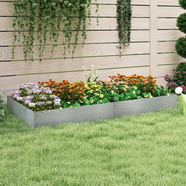 6-Pack 20 FT Galvanized Metal Landscape Edging for Lawn Yardï¼ˆPatentedï¼‰ - Silver - Raised Garden Beds