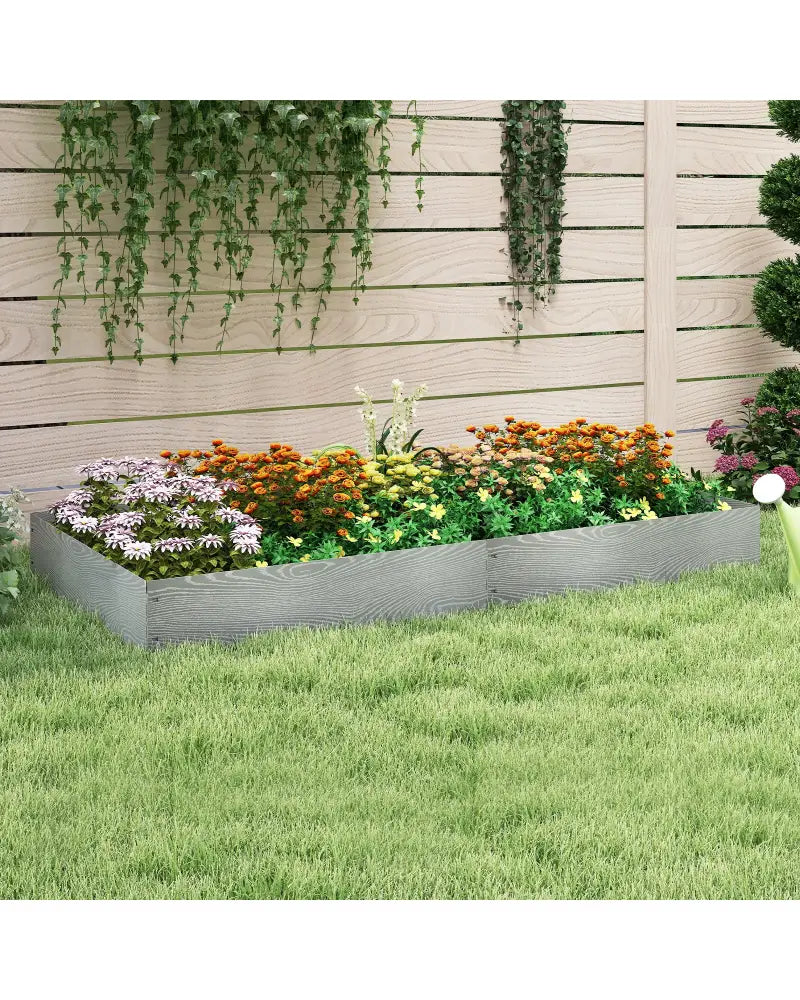 6-Pack 20 FT Galvanized Metal Landscape Edging for Lawn Yardï¼ˆPatentedï¼‰ - Silver - Raised Garden Beds