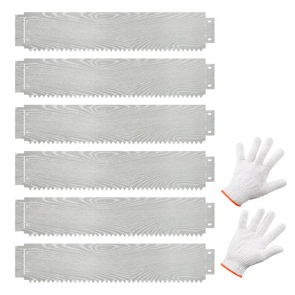 6-Pack 20 FT Galvanized Metal Landscape Edging for Lawnï¼ˆPatentedï¼‰ - Silver - Raised Garden Beds
