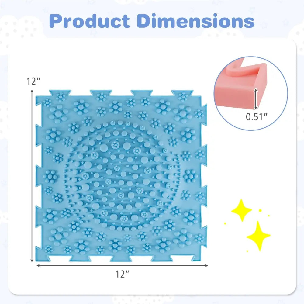 6 PCS Interlocking Sensory Mats with Rich Colors for Kids Adults-Color - Color - Baby Gyms & Playmats