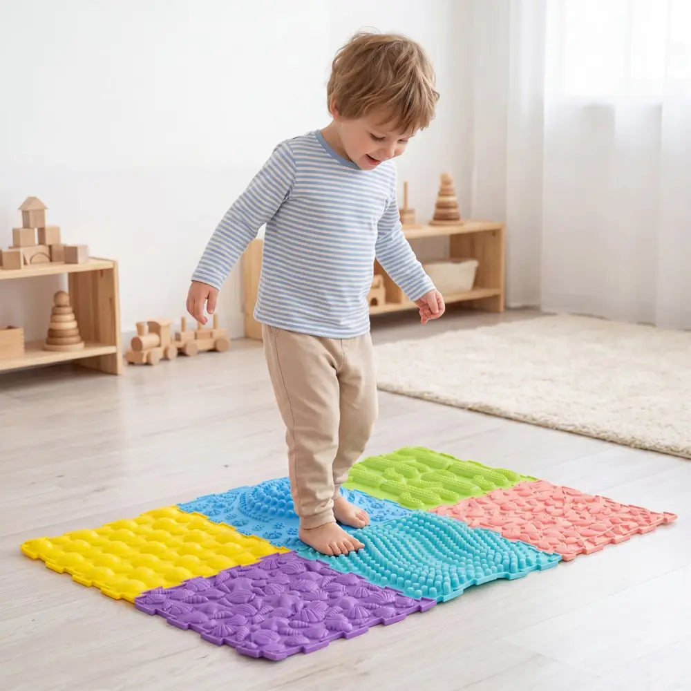 6 PCS Interlocking Sensory Mats with Rich Colors for Kids Adults-Color - Color - Baby Gyms & Playmats