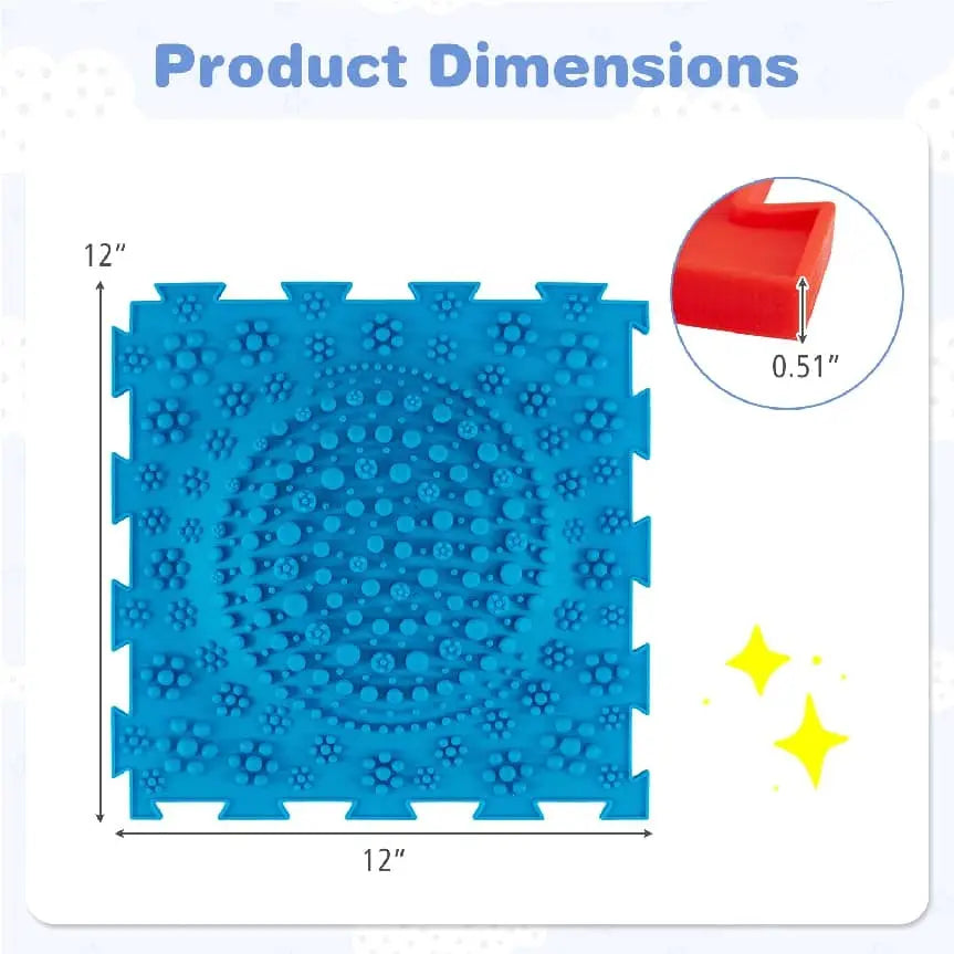 6 PCS Interlocking Sensory Mats with Rich Colors for Kids Adults-Multicolor - Multicolor - Baby Gyms & Playmats