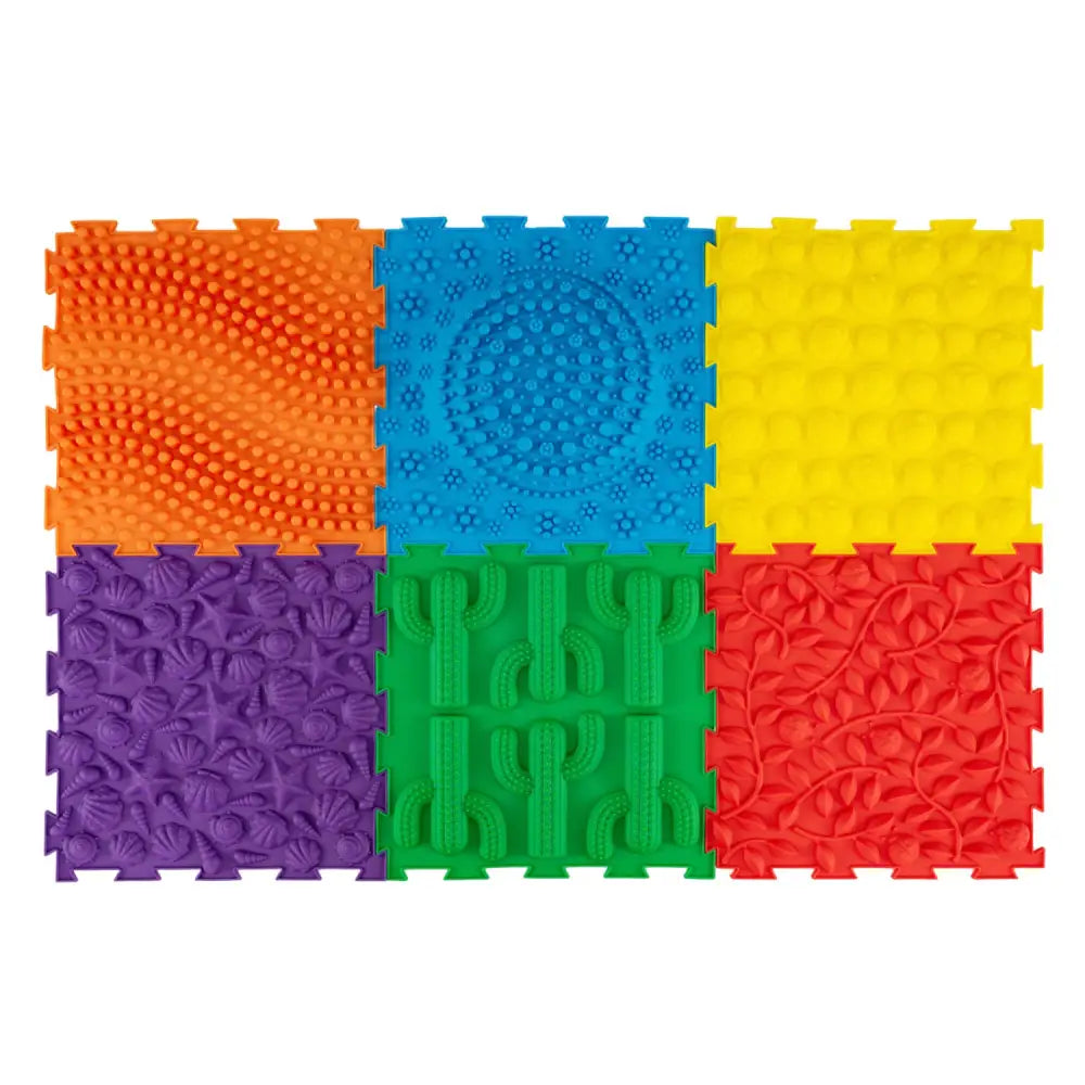 6 PCS Interlocking Sensory Mats with Rich Colors for Kids Adults-Multicolor - Multicolor - Baby Gyms & Playmats