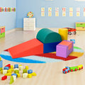 6 Piece Climb Crawl Play Set Indoor Kids Toddler-Red - Red - Climbers & Slides