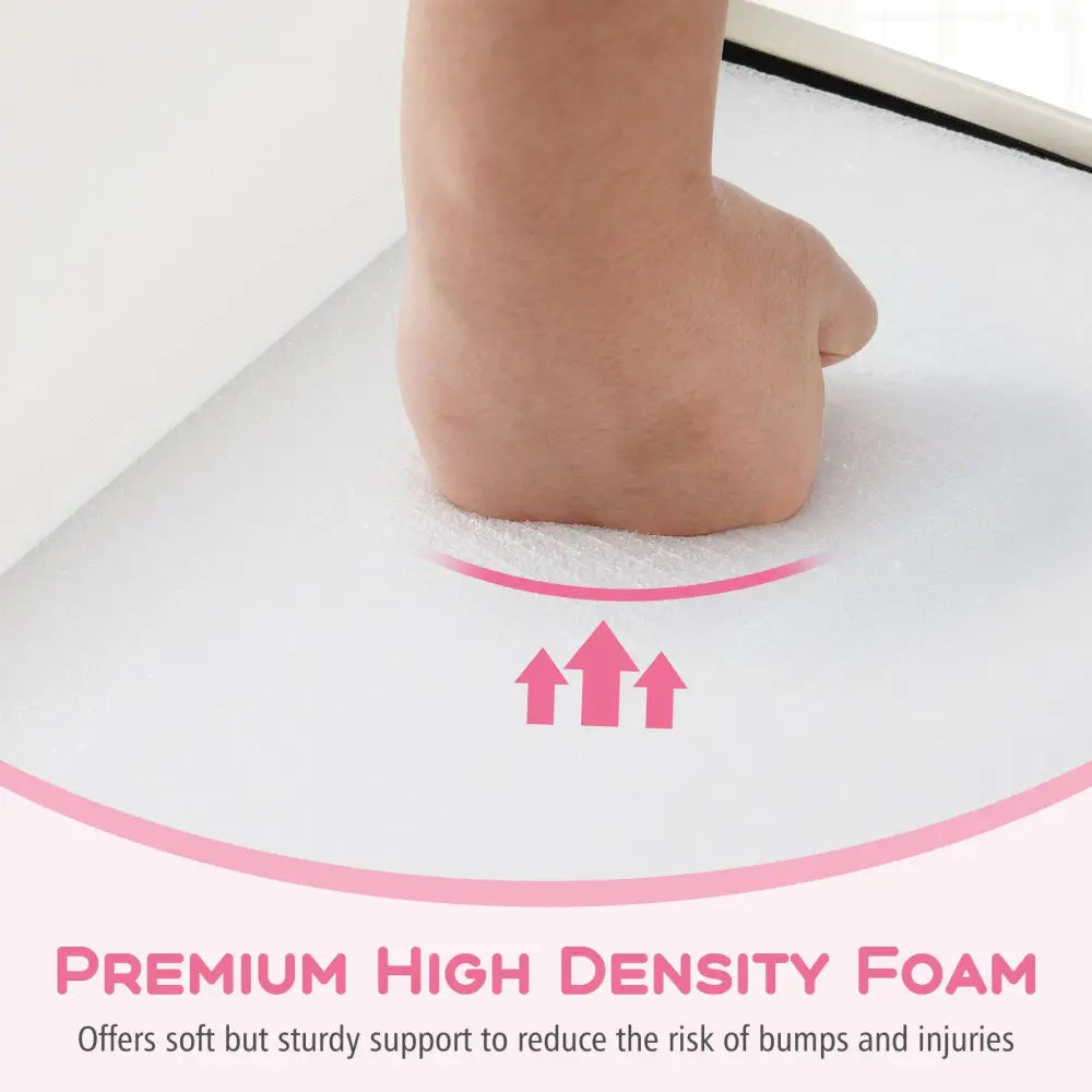 6-Piece Soft Play Set for Toddlers with Climbing Triangle and Ramp-Pink - Pink - Climbers & Slides