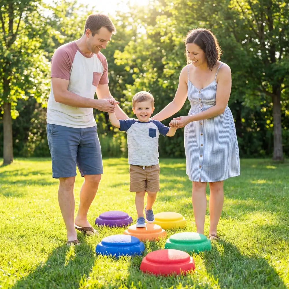6-Piece Stepping Stones for Kids for Sensory Play and Coordination - Toy Sports