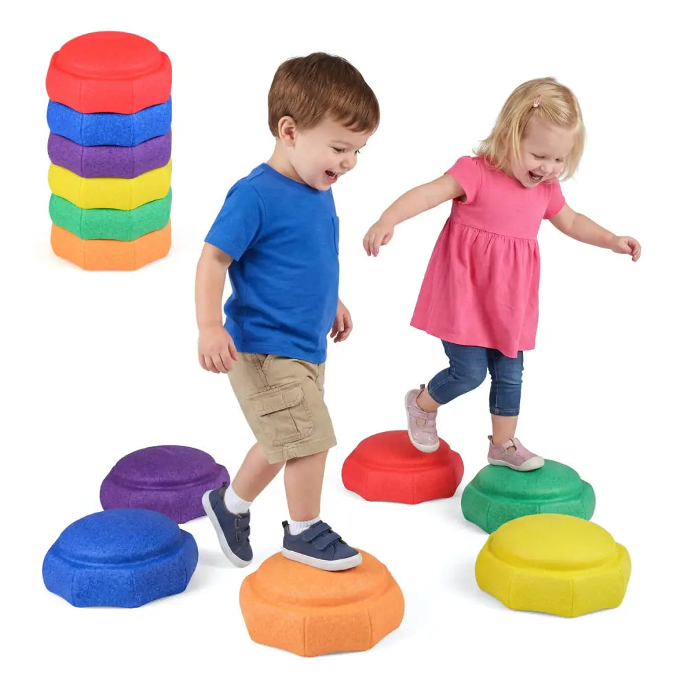 6-Piece Stepping Stones for Kids for Sensory Play and Coordination - Toy Sports
