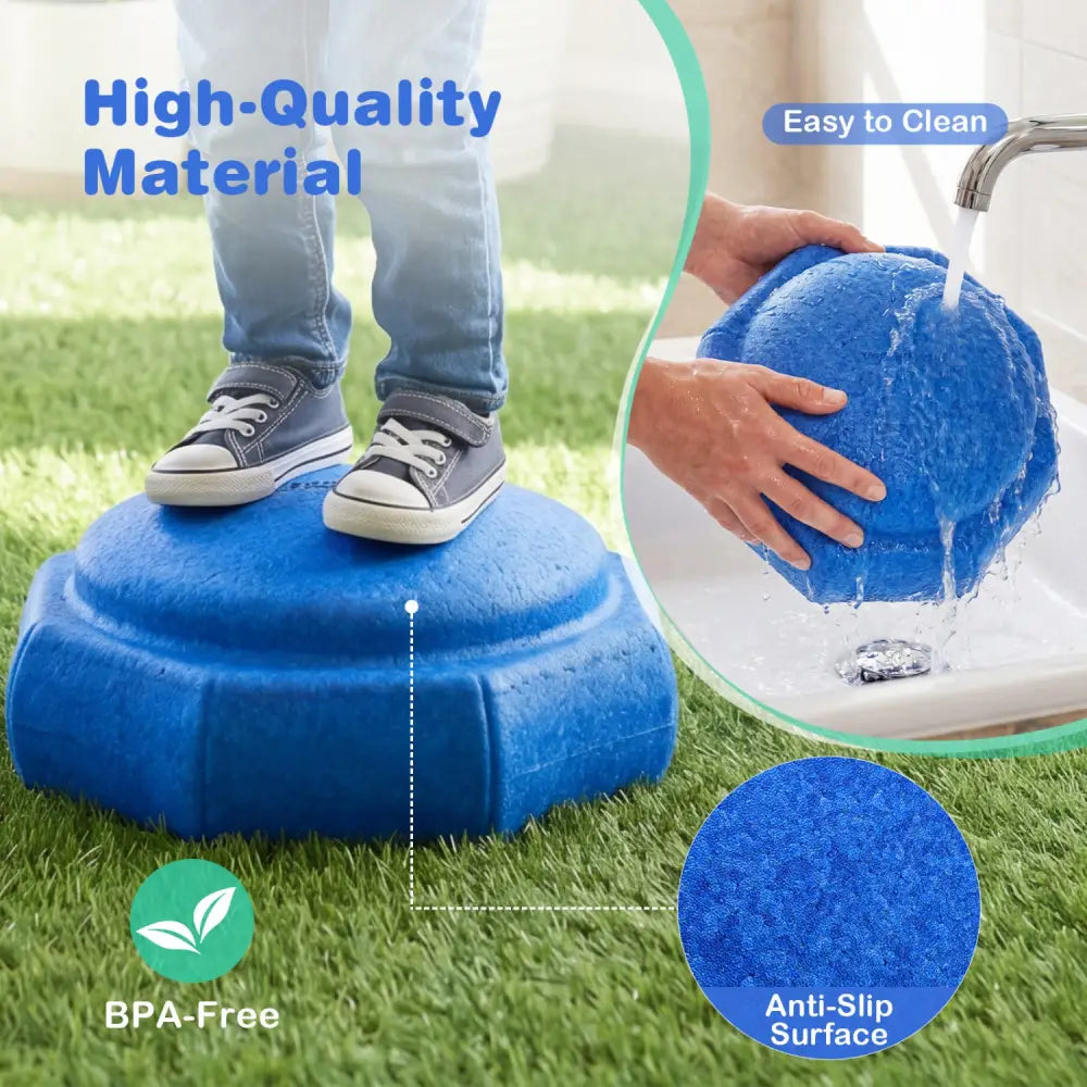 6-Piece Stepping Stones for Kids for Sensory Play and Coordination - Toy Sports
