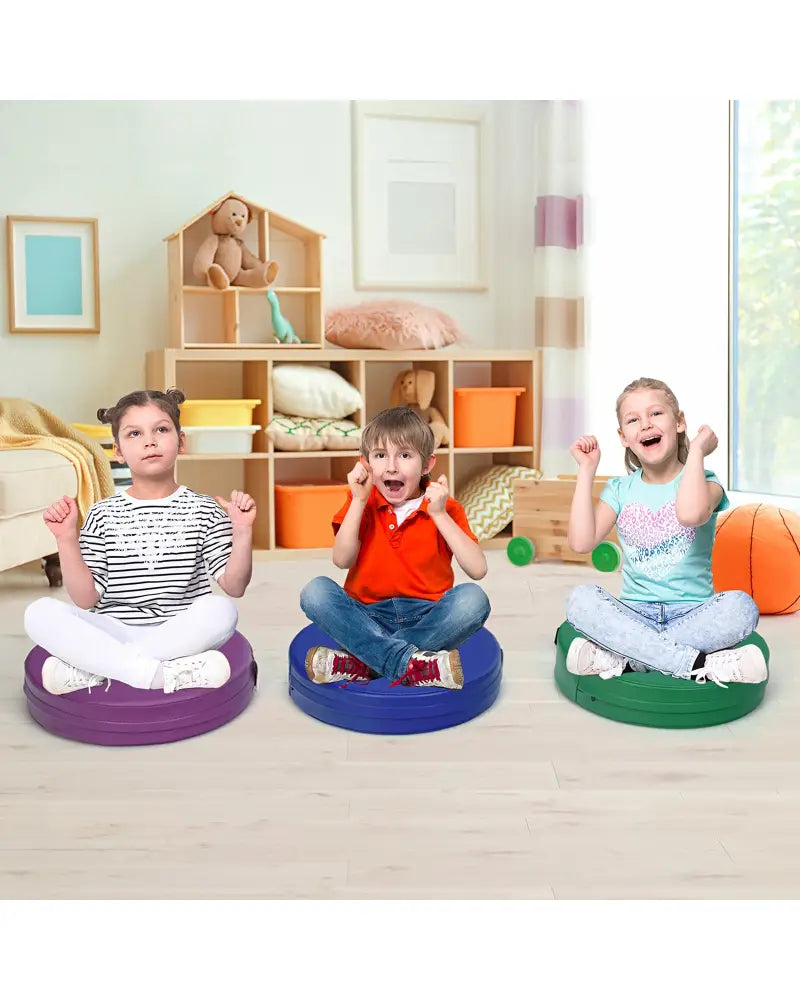 6 Pieces 15 Inch Round Toddler Floor Cushions for Kids-Multicolor - Multicolor - Kids Chairs & Seating