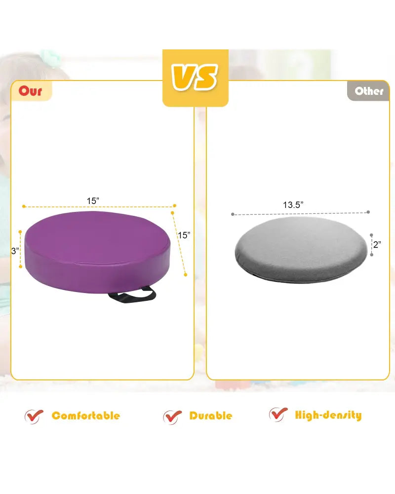 6 Pieces 15 Inch Round Toddler Floor Cushions for Kids-Multicolor - Multicolor - Kids Chairs & Seating
