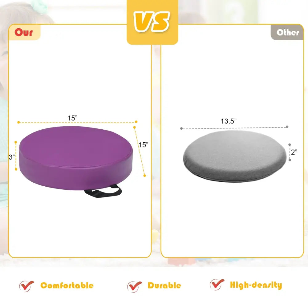6 Pieces 15 Inch Round Toddler Floor Cushions for Kids-Multicolor - Multicolor - Kids Chairs & Seating
