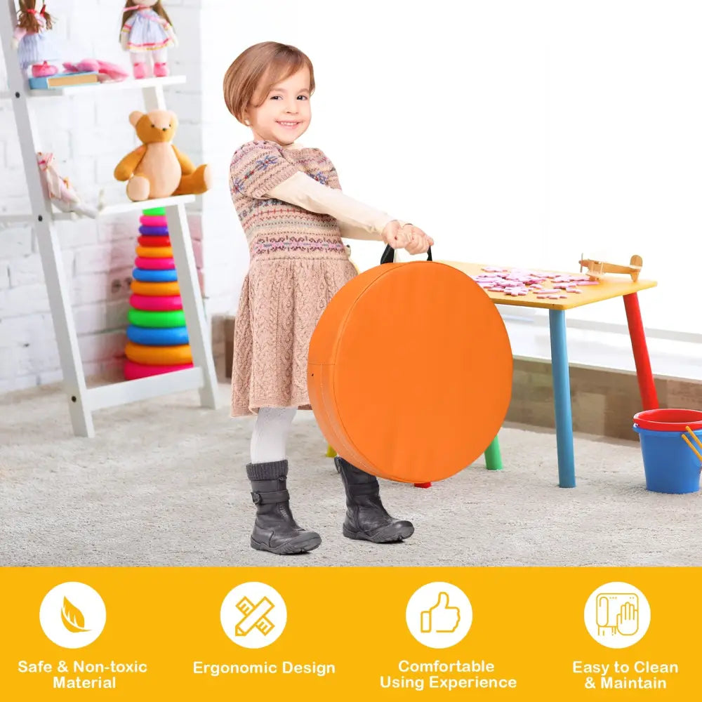 6 Pieces 15 Inch Round Toddler Floor Cushions for Kids-Multicolor - Multicolor - Kids Chairs & Seating