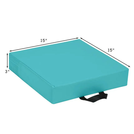6 Pieces 15 Inches Square Toddler Floor Cushions Flexible Soft Foam Seating with Handles-Blue - Blue - Kids Chairs &