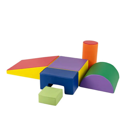 6 Pieces Foam Climbing Blocks Indoor Climb and Crawl Activity Playset with Rectangles - Purple - Oasis Home Essentials