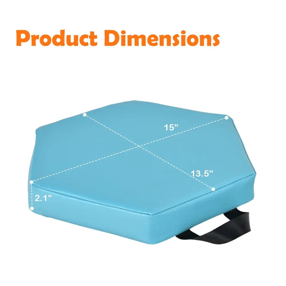 6 Pieces Multifunctional Hexagon Toddler Floor Cushions Classroom Seating with Handles-Blue - Blue - Kids Chairs &