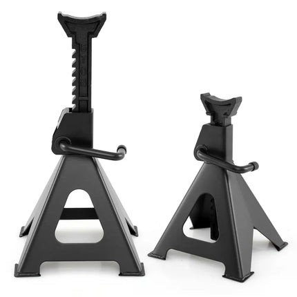 6 Ton 13000 lbs Capacity Metal Car Lifting Stands with 14-23 Inch Adjustable Height - Black - Garages