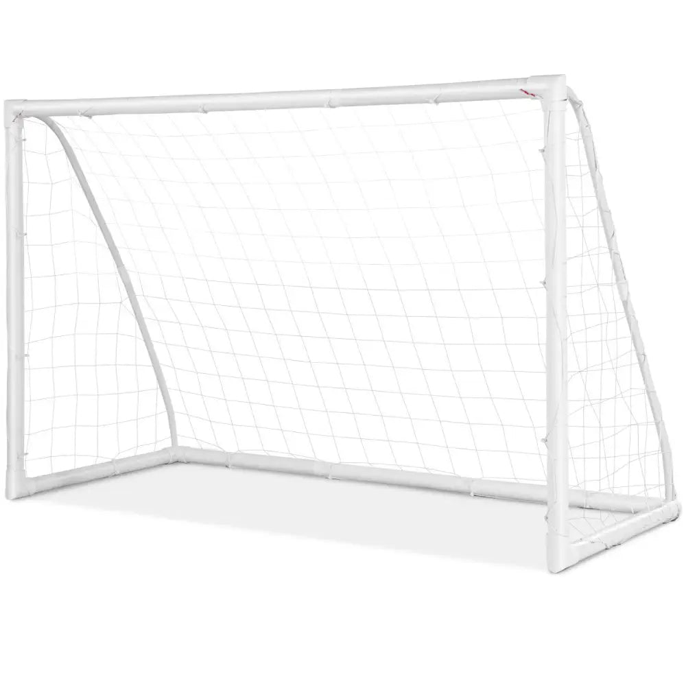 6 x 4 Feet Soccer Goal with Strong UPVC Frame - White - Sport Equipments