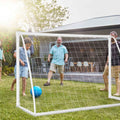 6 x 4 Feet Soccer Goal with Strong UPVC Frame - White - Sport Equipments