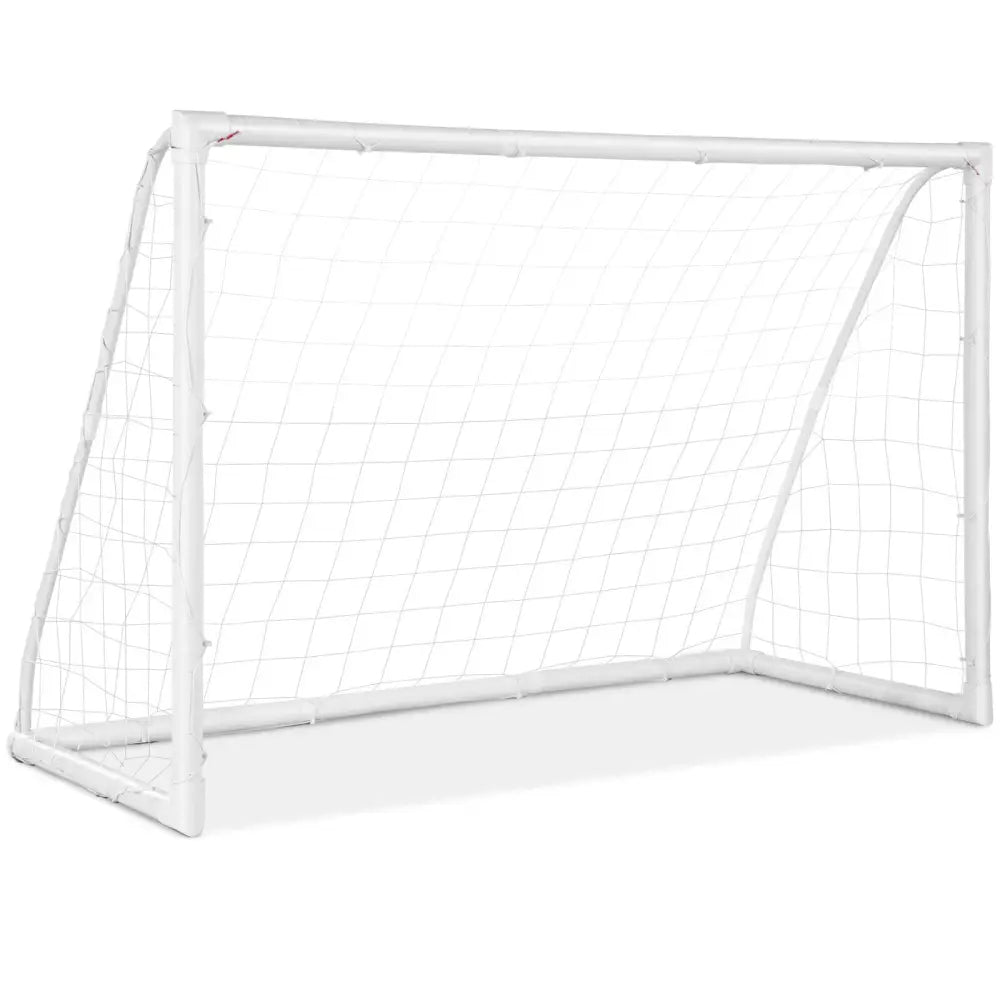 6 x 4 Feet Soccer Goal with Strong UPVC Frame - White - Sport Equipments