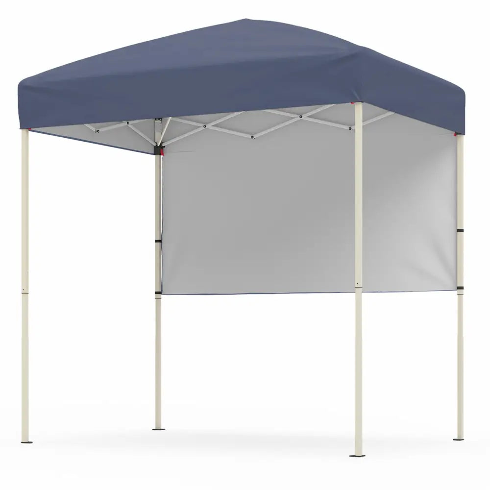 6 x 4 FT Pop-Up Canopy Tent with 1 Half Sidewall Easy Setup Folding Outdoor Sun Shelter-Gray - Gray - Canopies