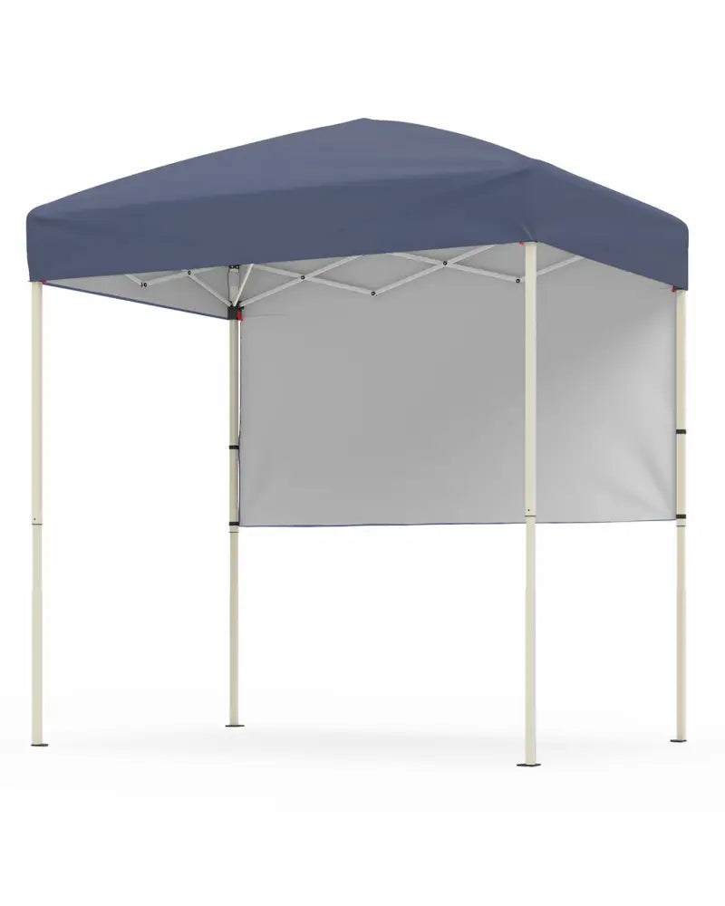 6 x 4 FT Pop-Up Canopy Tent with 1 Half Sidewall Easy Setup Folding Outdoor Sun Shelter-Gray - Gray - Canopies