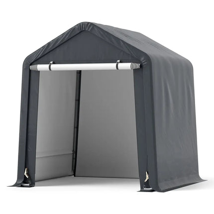 6 x 6.5/8 x 6.5 Feet Portable Motorcycle Outdoor Storage Shelter-6 Feet - Gray - Sheds & Outdoor Storage