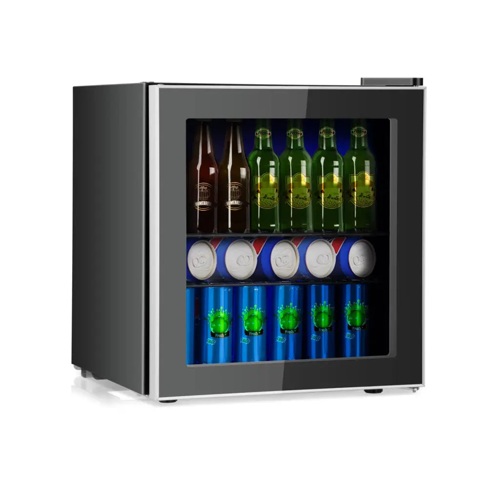 60 Can Beverage Mini Refrigerator with Glass Door - Wine & Beverage Coolers