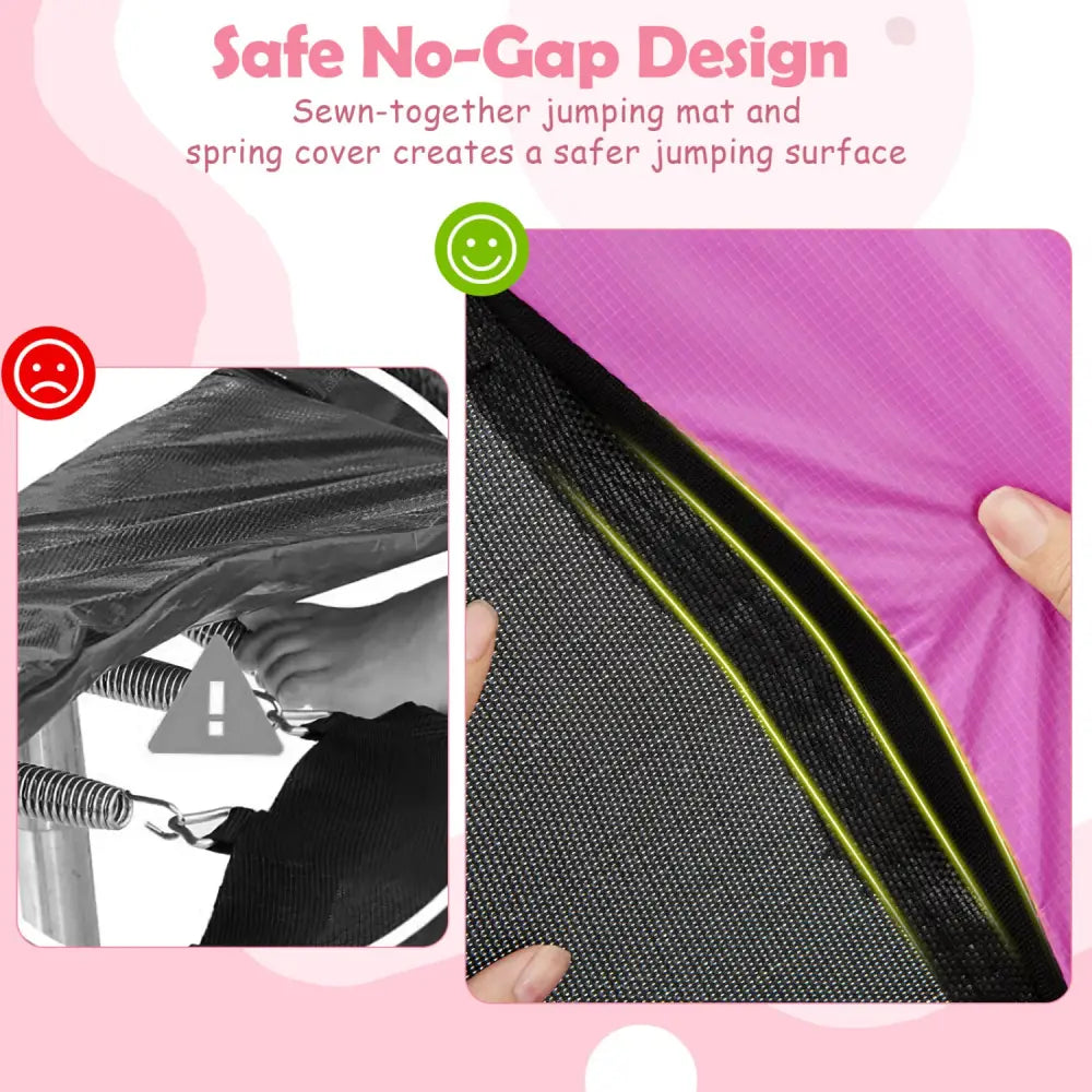 60 inch 6-in-1 Kids Toddler Trampoline with Gymnastics Bar-Purple - Purple - Trampolines