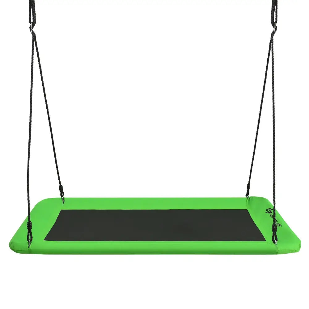 60 Inch Platform Tree Swing Outdoor with 2 Hanging Straps-Green - Green - Swing & Playsets