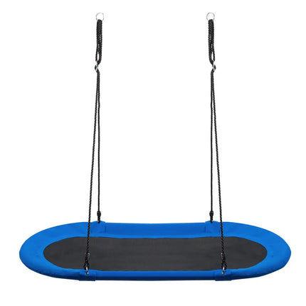 60 Inch Saucer Surf Outdoor Adjustable Swing Set-Blue + Black - Blue - Swing & Playsets