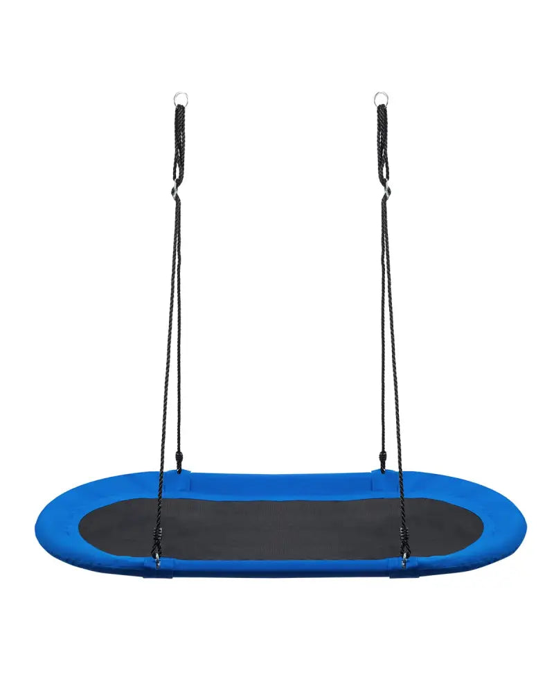 60 Inch Saucer Surf Outdoor Adjustable Swing Set-Blue + Black - Blue - Swing & Playsets