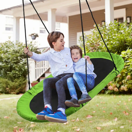 60 Inch Saucer Surf Outdoor Adjustable Swing Set-Green - Green - Swing & Playsets