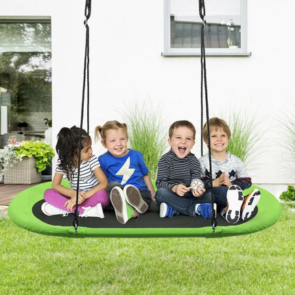 60 Inch Saucer Surf Outdoor Adjustable Swing Set-Green - Green - Swing & Playsets